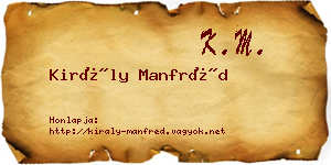 Király Manfréd névjegykártya